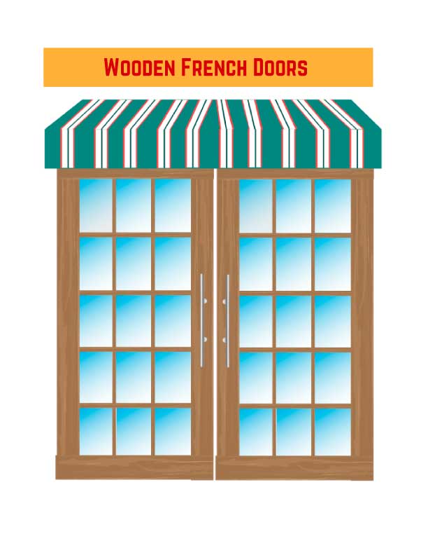 Wooden French Doors as Exterior Doors