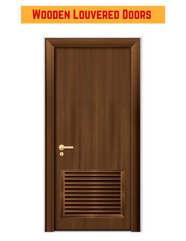Wooden Louvered Doors for Restrooms