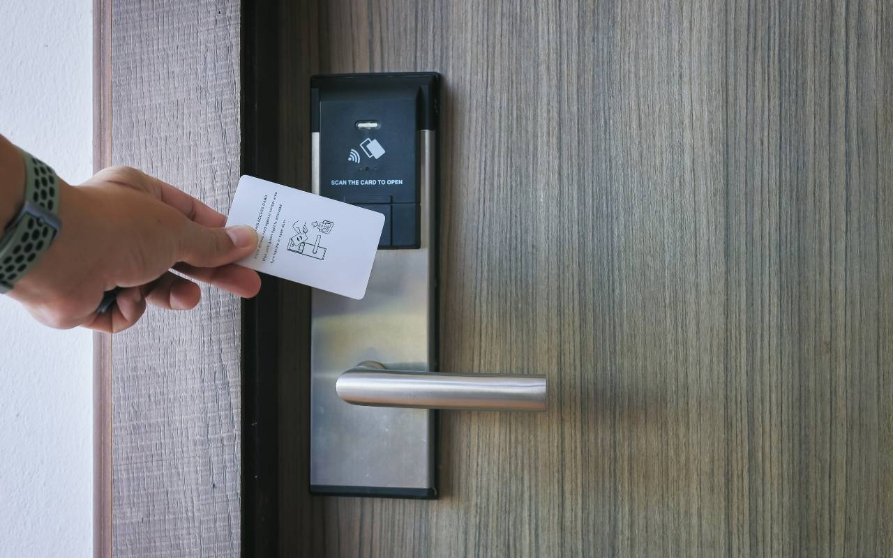 Commercial door security systems with advanced locks
