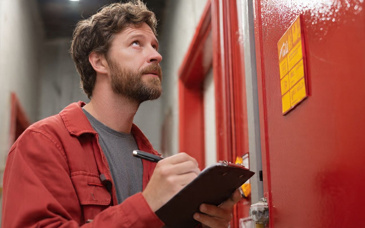 Replace door closers in Chicago on a commercial entry door