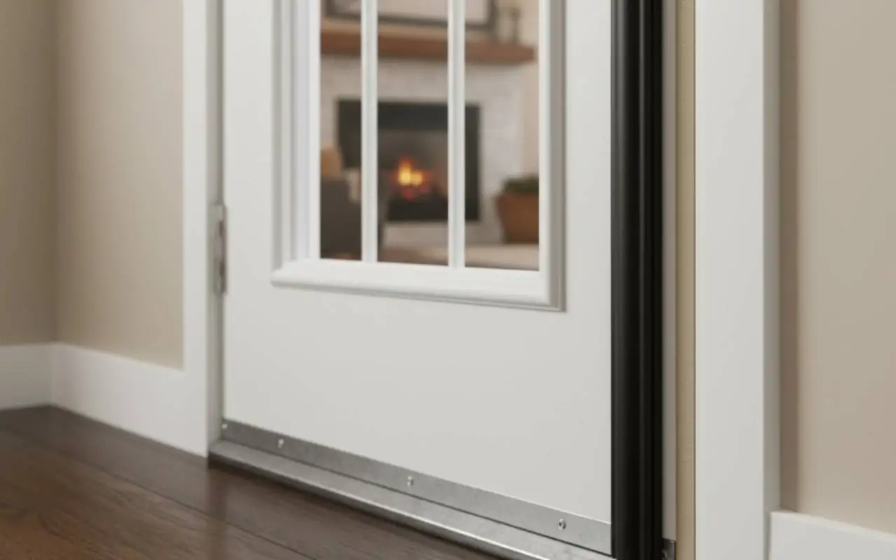 energy-efficient entry door helping maintain indoor temperature